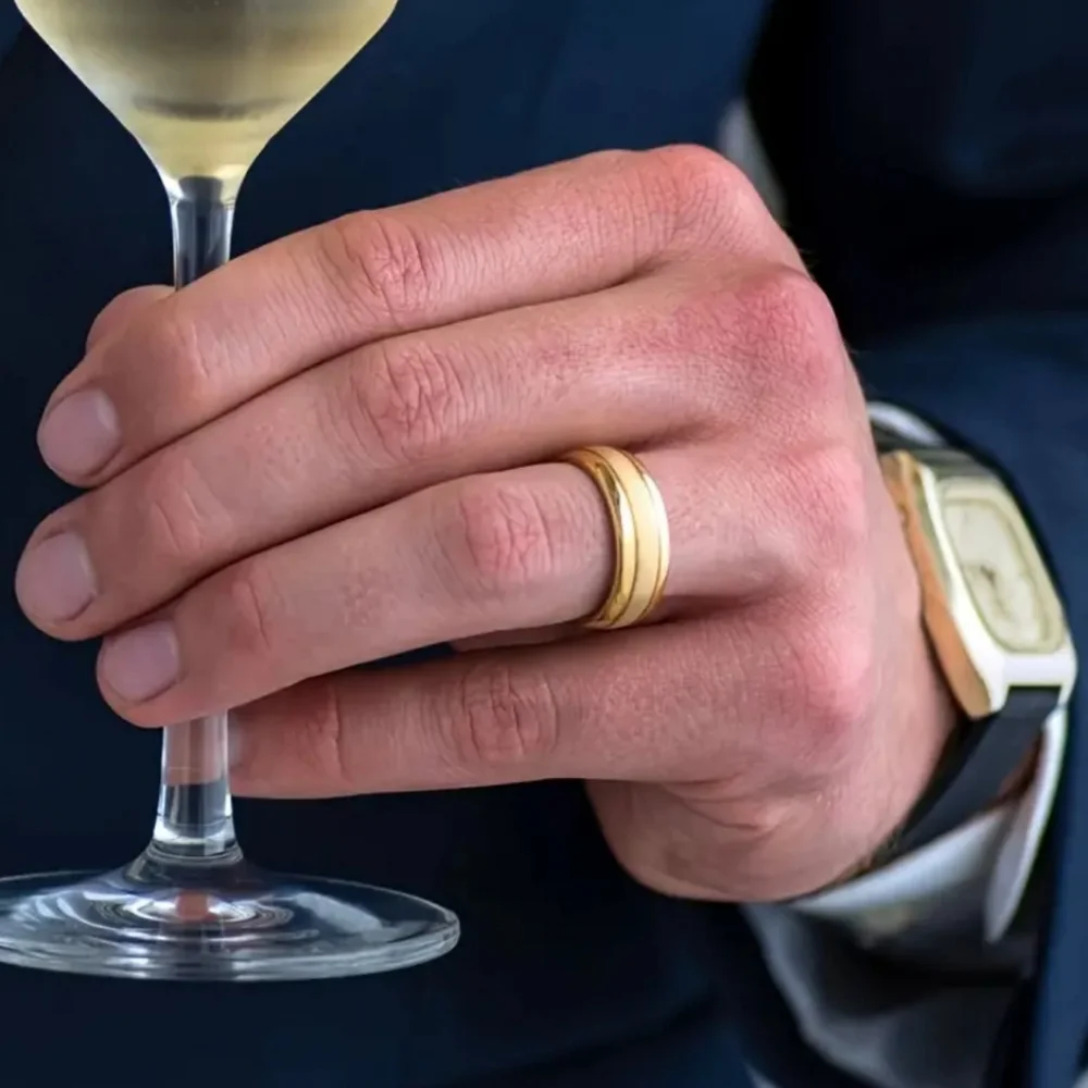 Mens Gold Band Ring